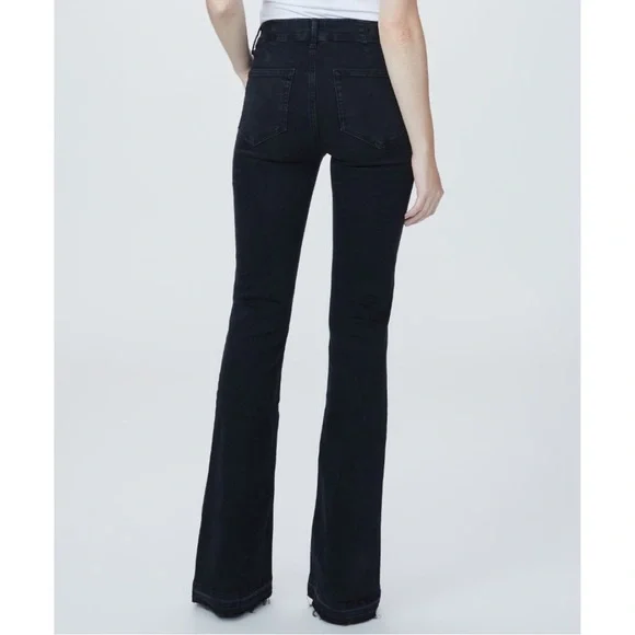 NWT Paige High Rise Lou Lou Flared Jeans - Midnight Dusk - Picture 2 of 13